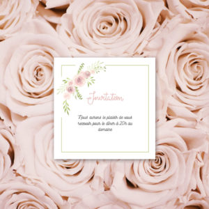 Invitation mariage florale Rose & Quentin