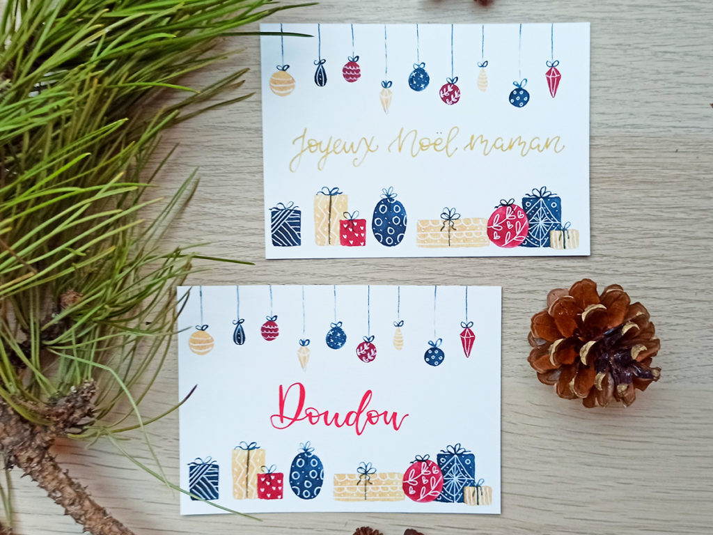 Carte de Noël personnalisée cadeaux – Cha'Lettering